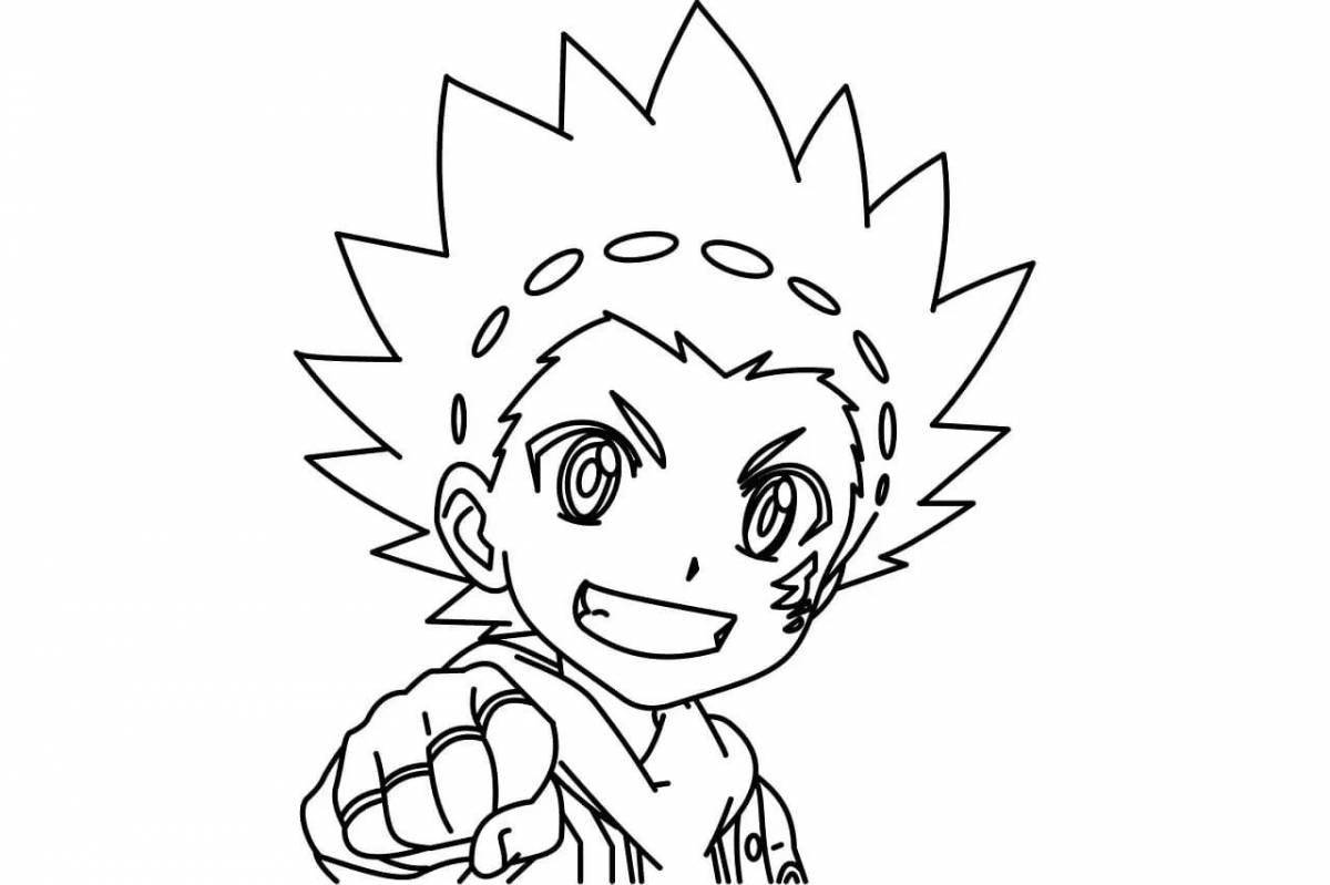 Outstanding beyblade coloring page