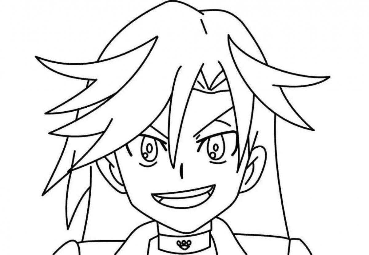Tempting beyblade coloring page