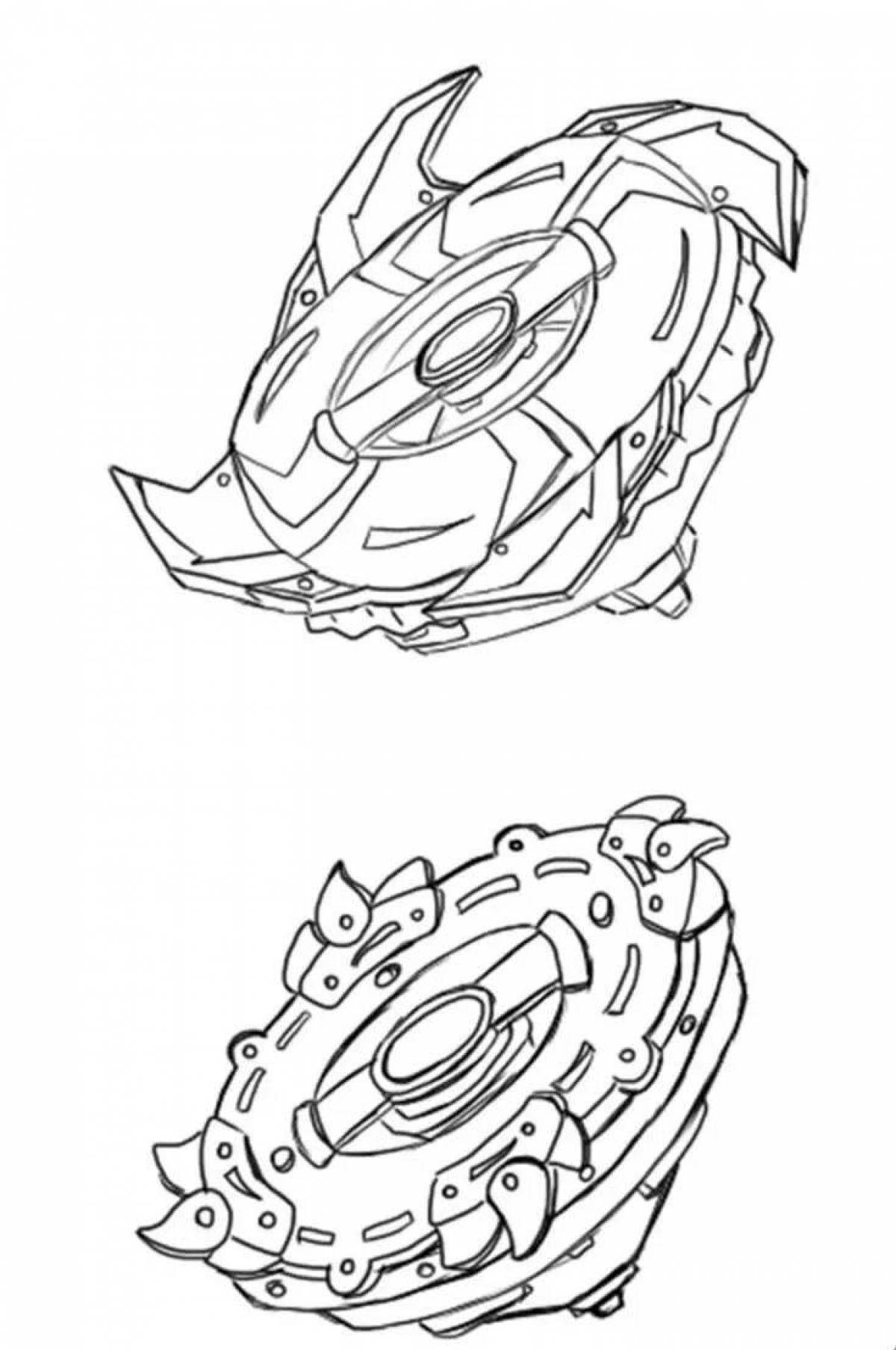 Charming beyblade coloring book