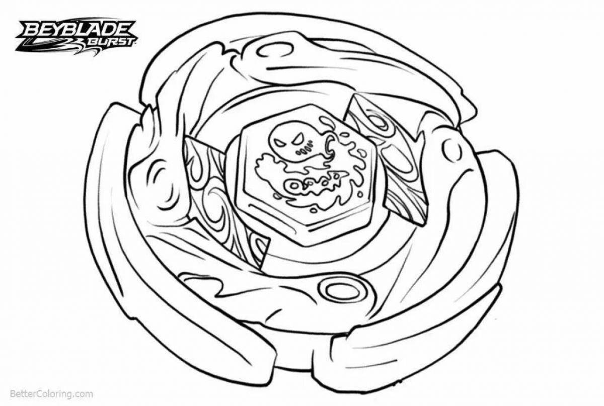 Cute beyblade coloring page