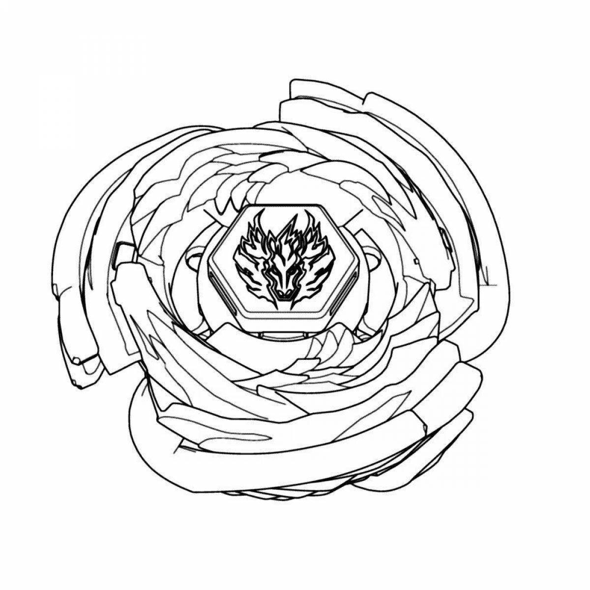 Adorable beyblade coloring page
