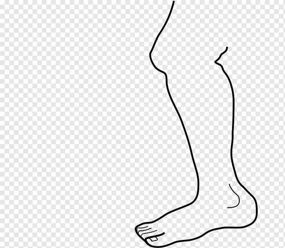 Shiny legs coloring page