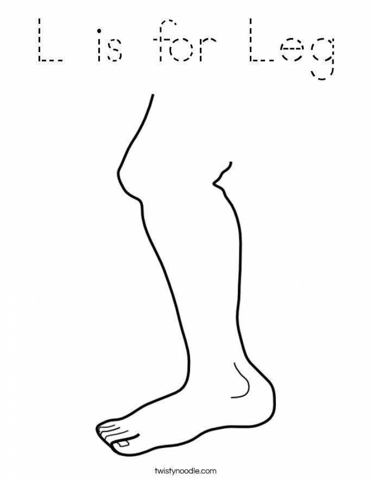 Праздничная раскраска ноги