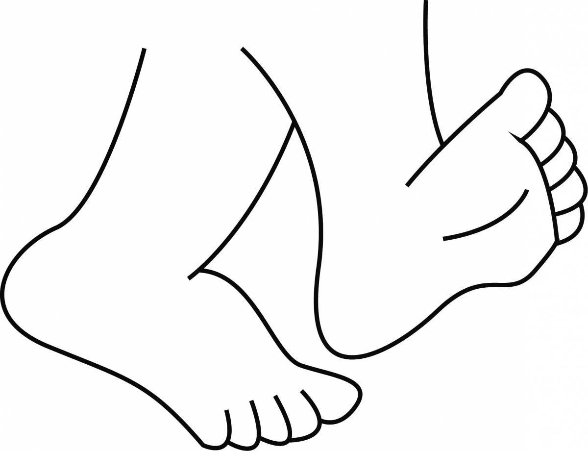 Stylish feet coloring pages