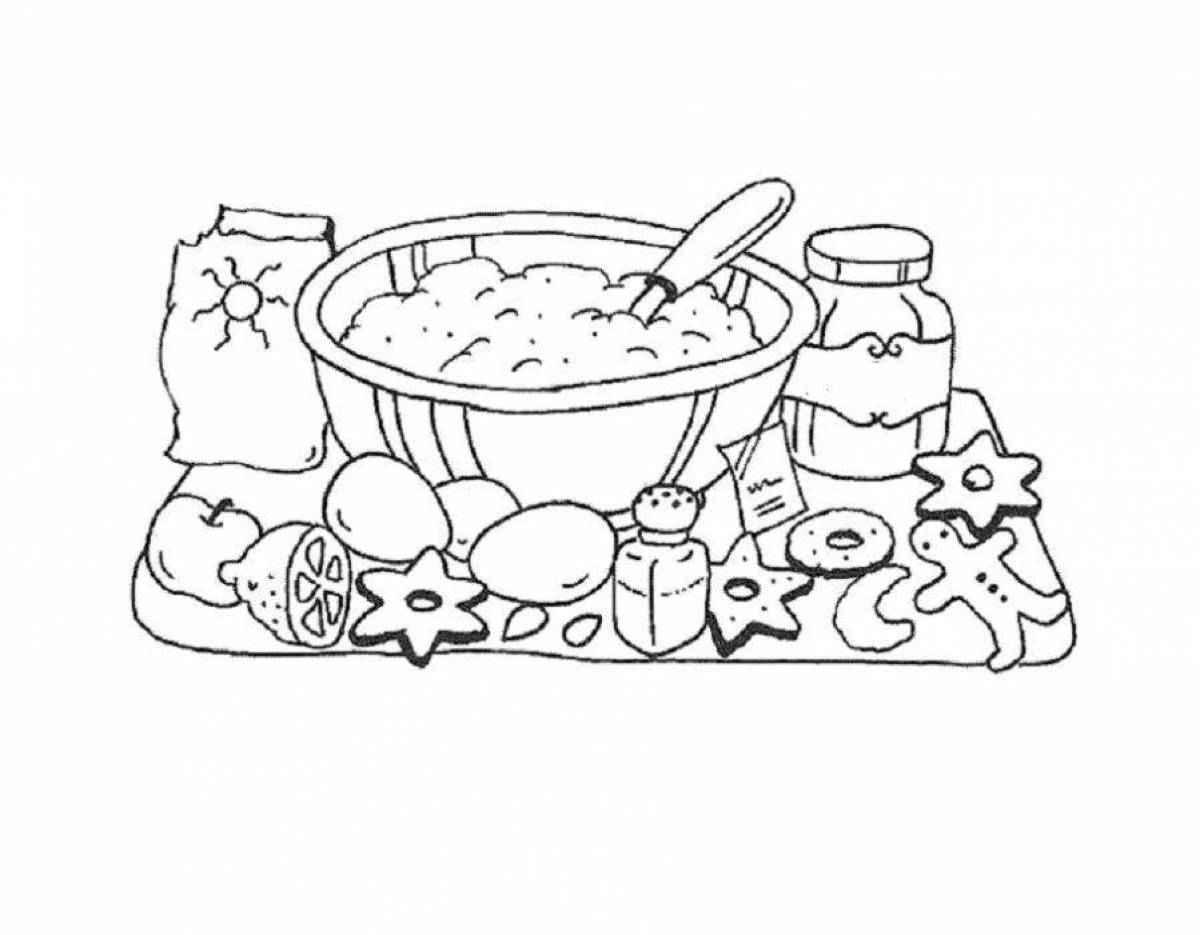 Refreshing breakfast coloring page