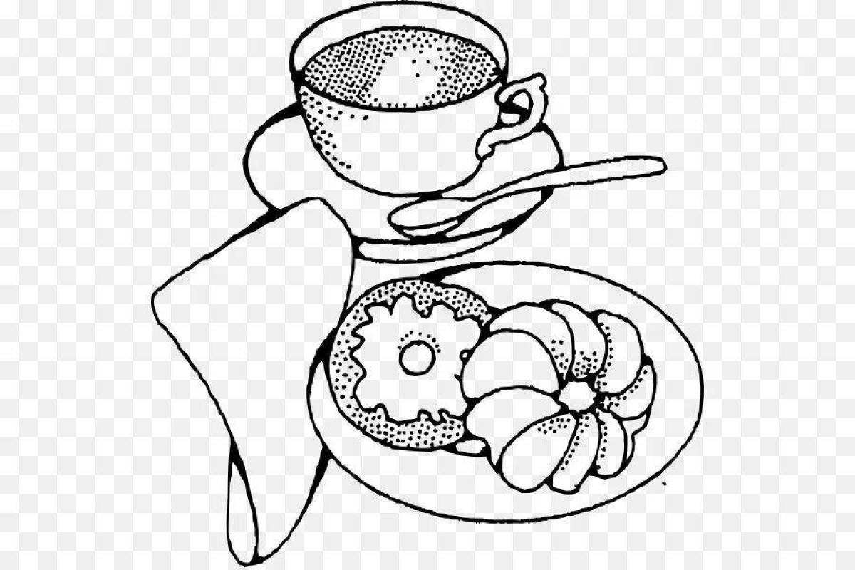 Nutty breakfast coloring page