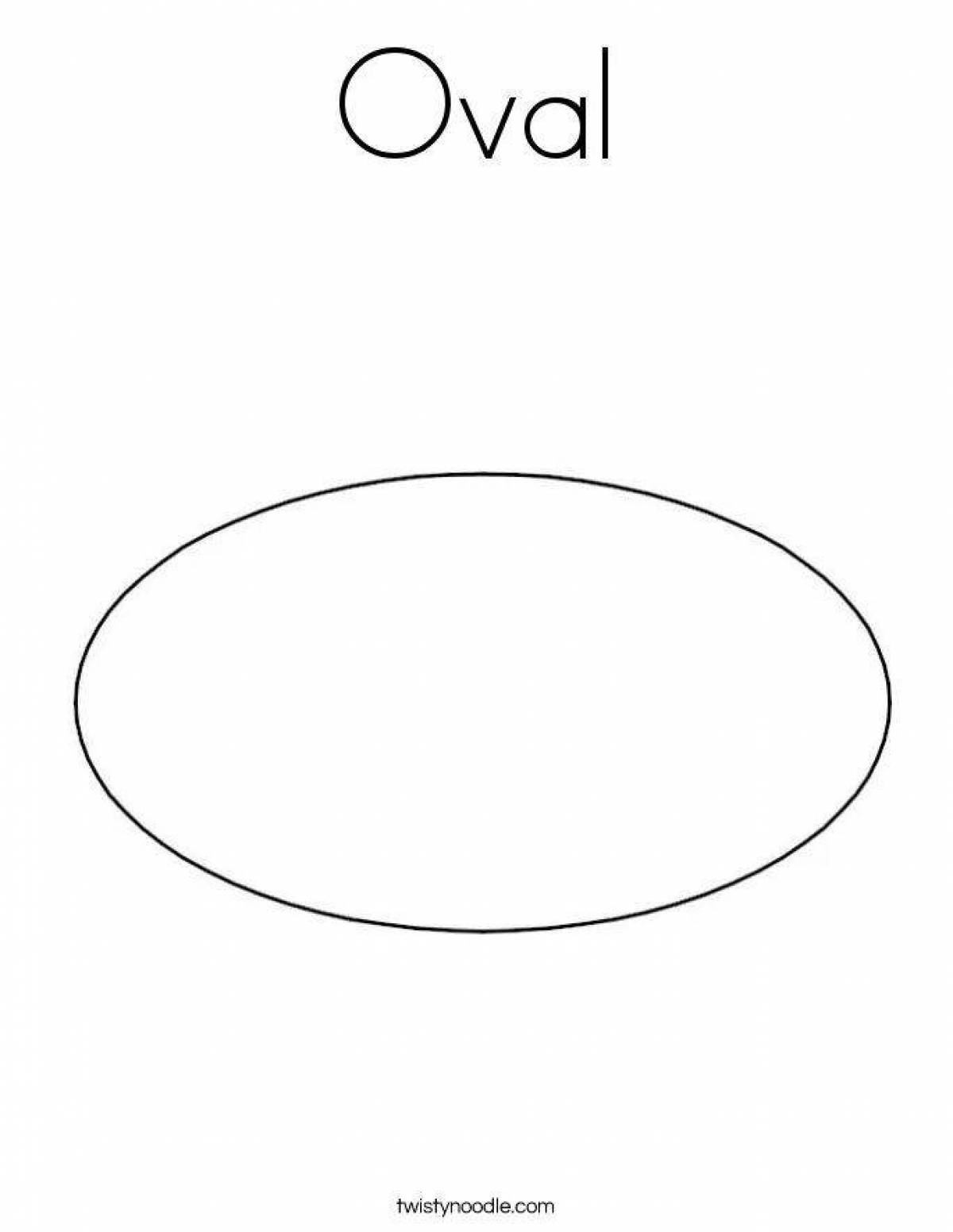 Animated oval coloring page