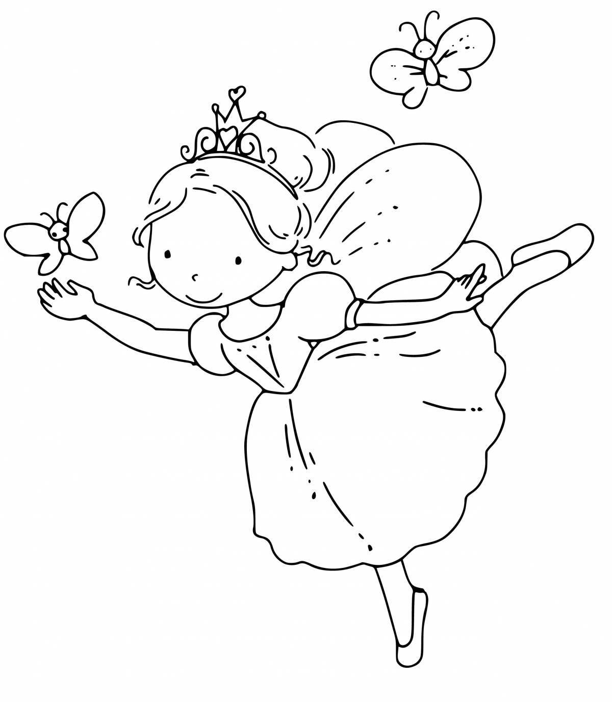Fairy magic coloring pages