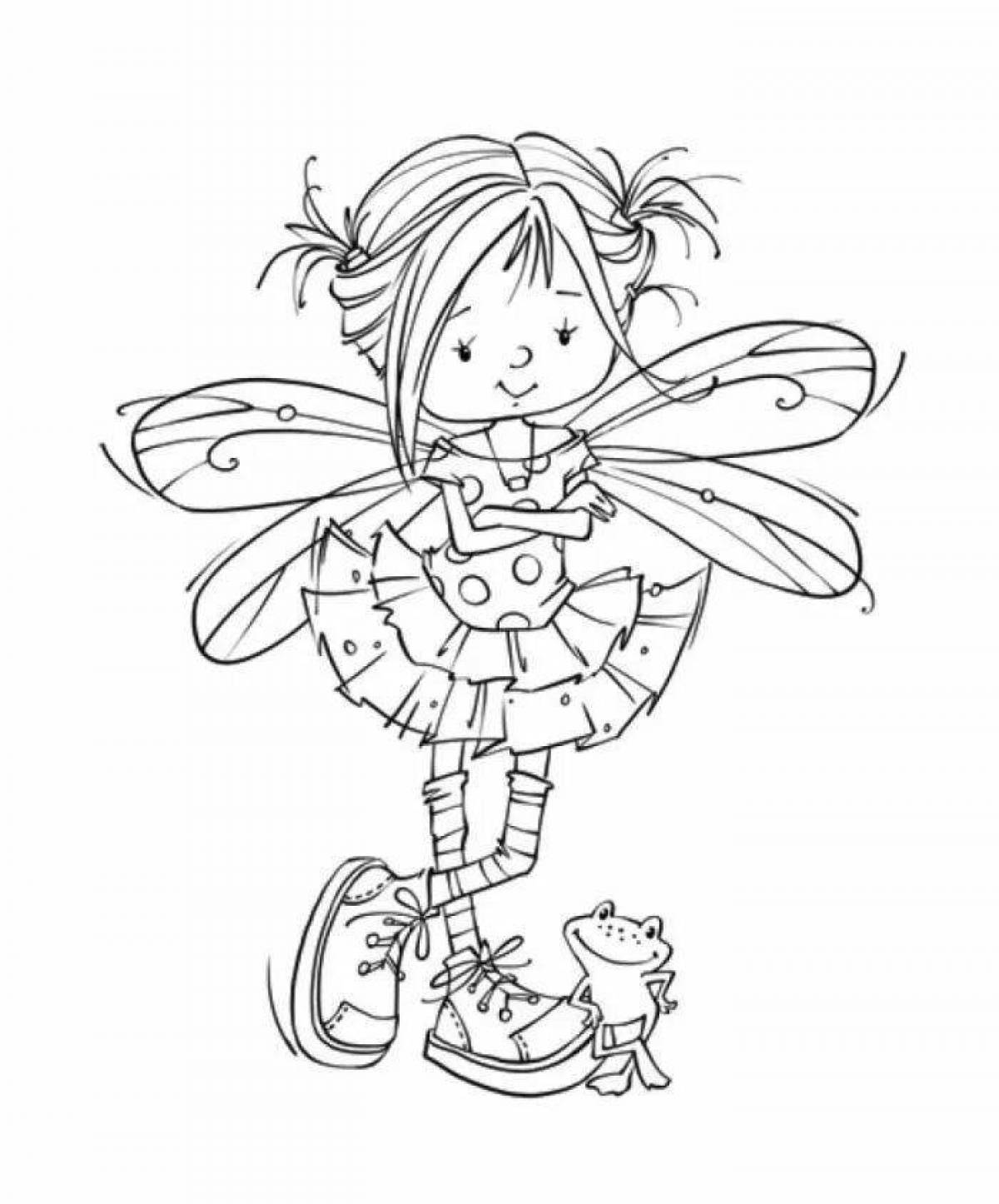 Fairy glitter coloring pages