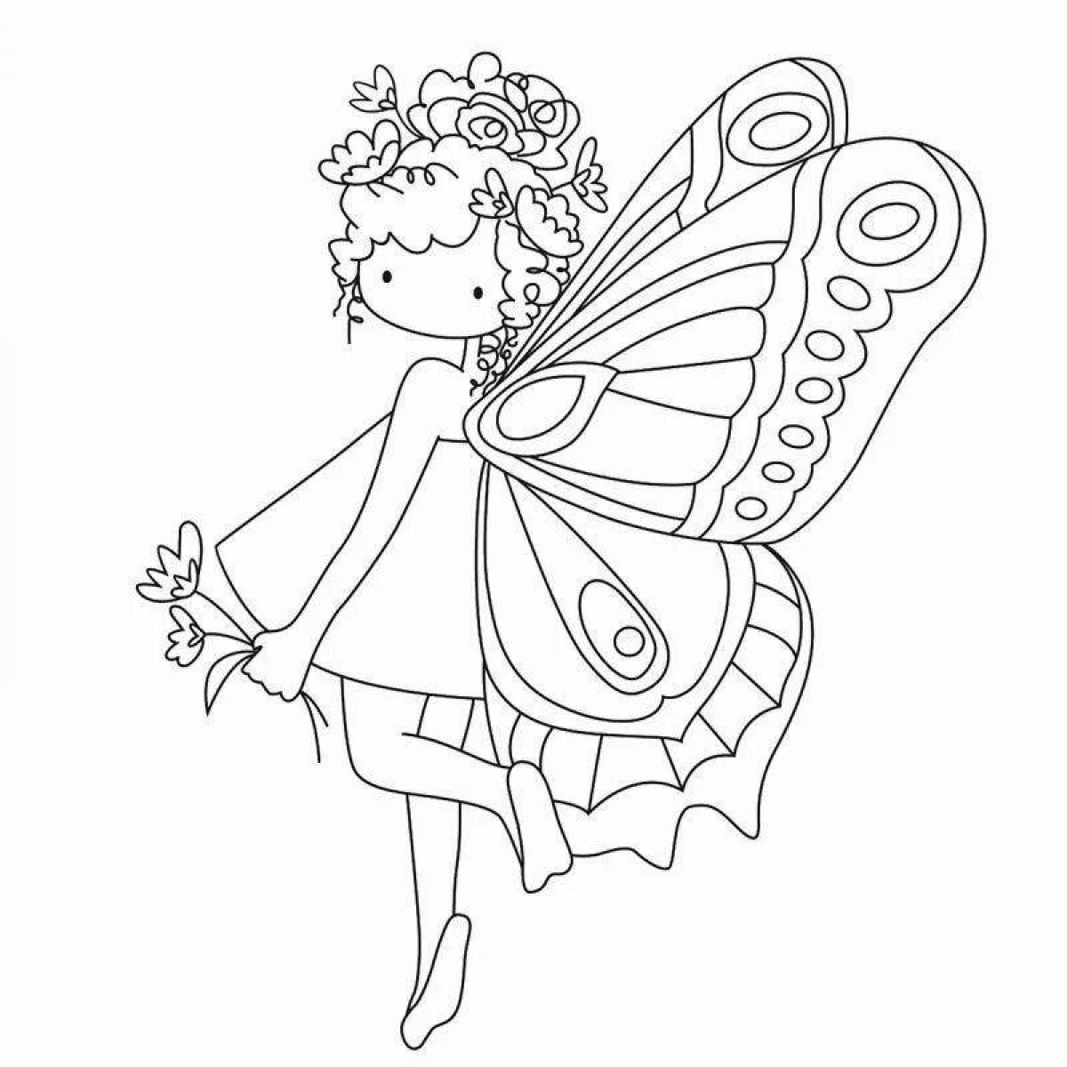 Shining fairy coloring pages