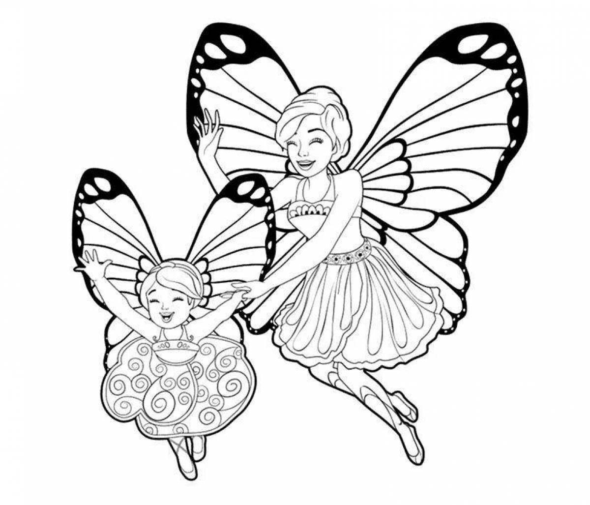 Fine fairy coloring pages