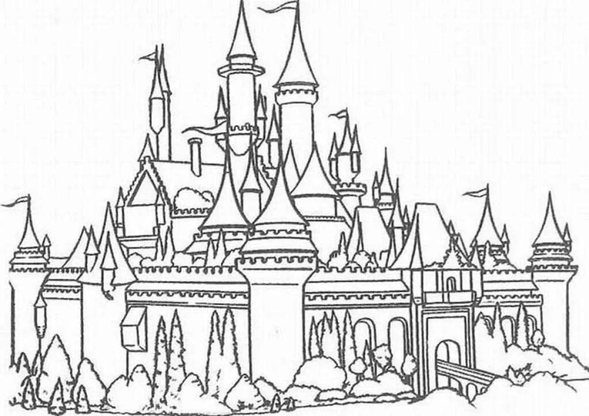 Shining fairytale palace coloring book