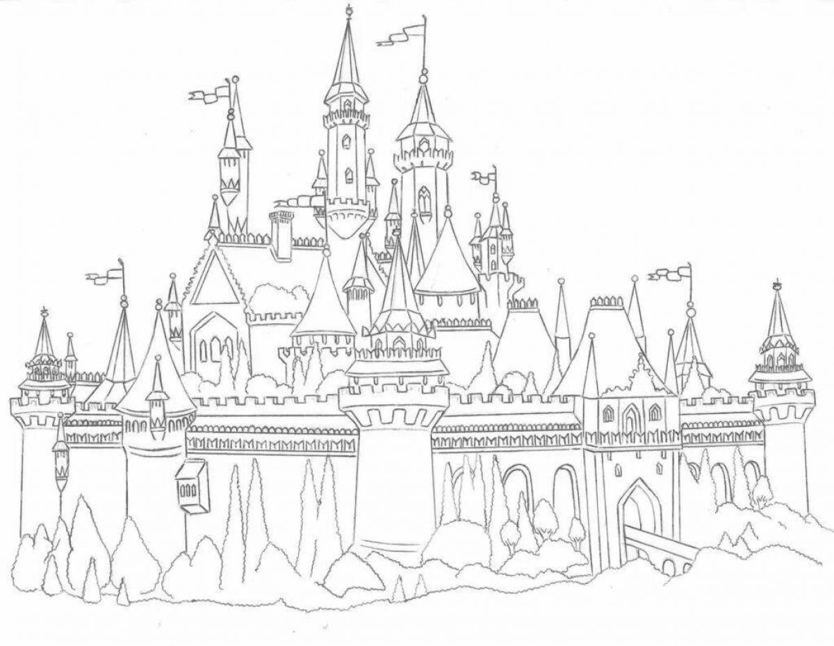 Violent coloring fairytale palace