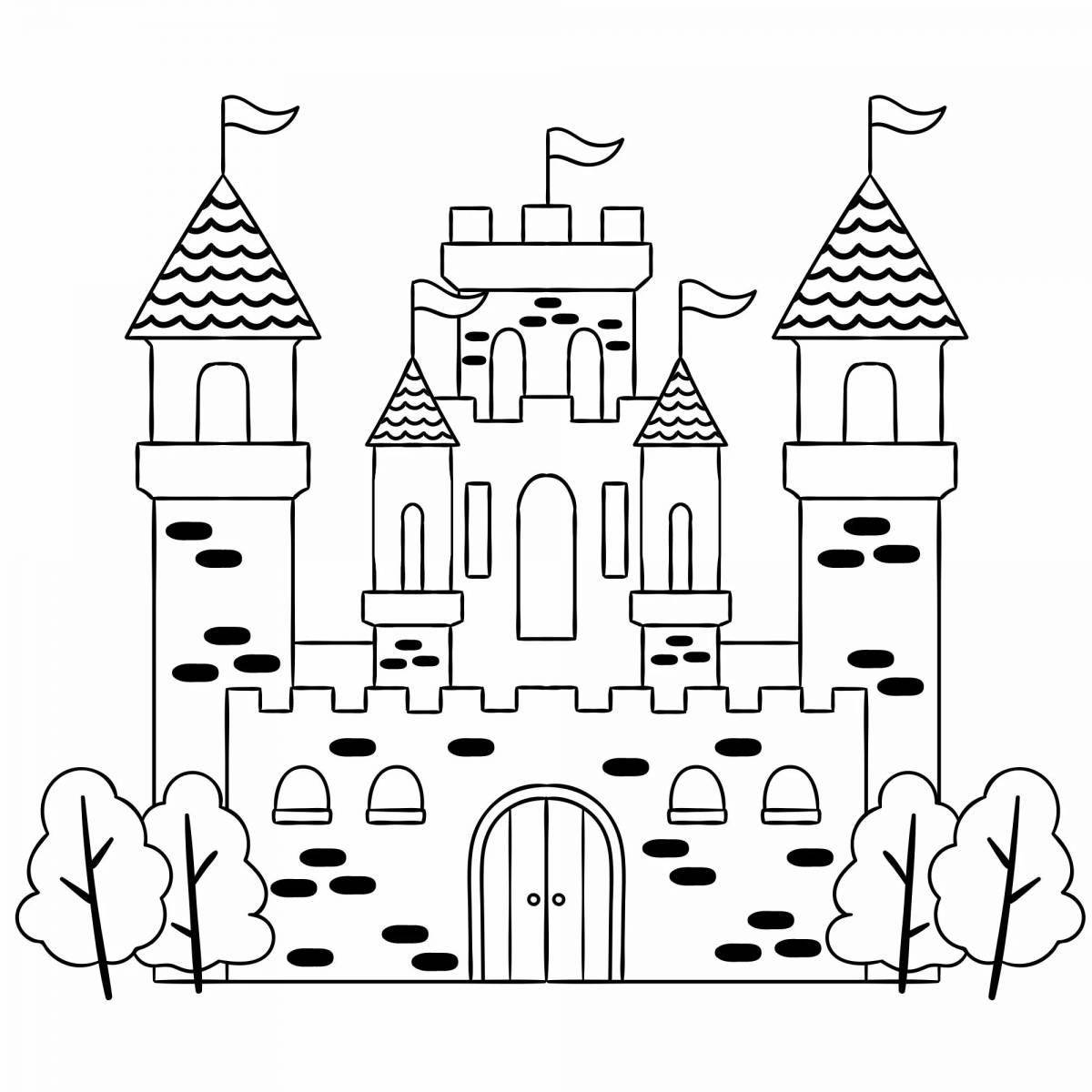 Позолоченная раскраска сказочный дворец