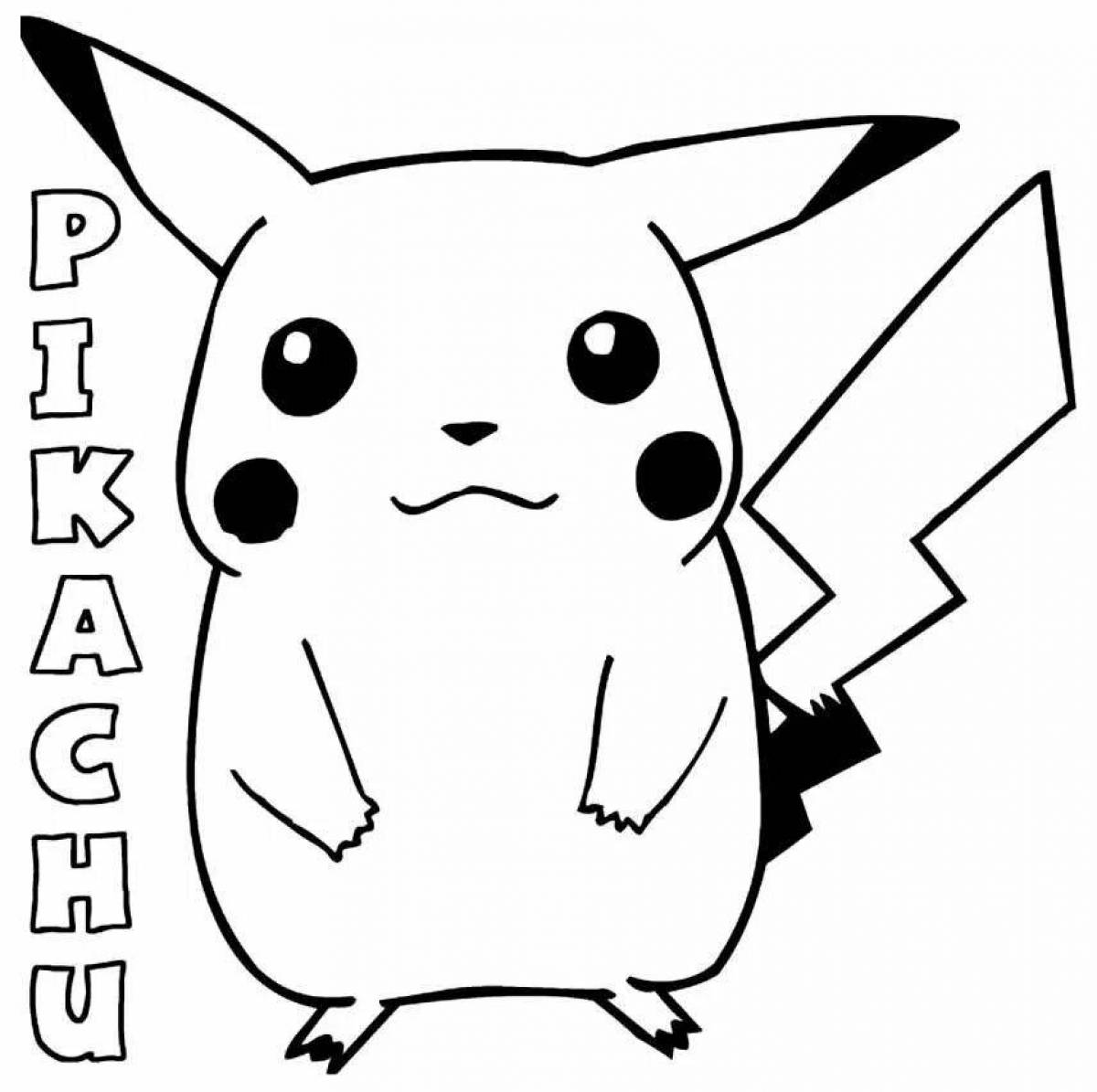 Naughty pikachu coloring page