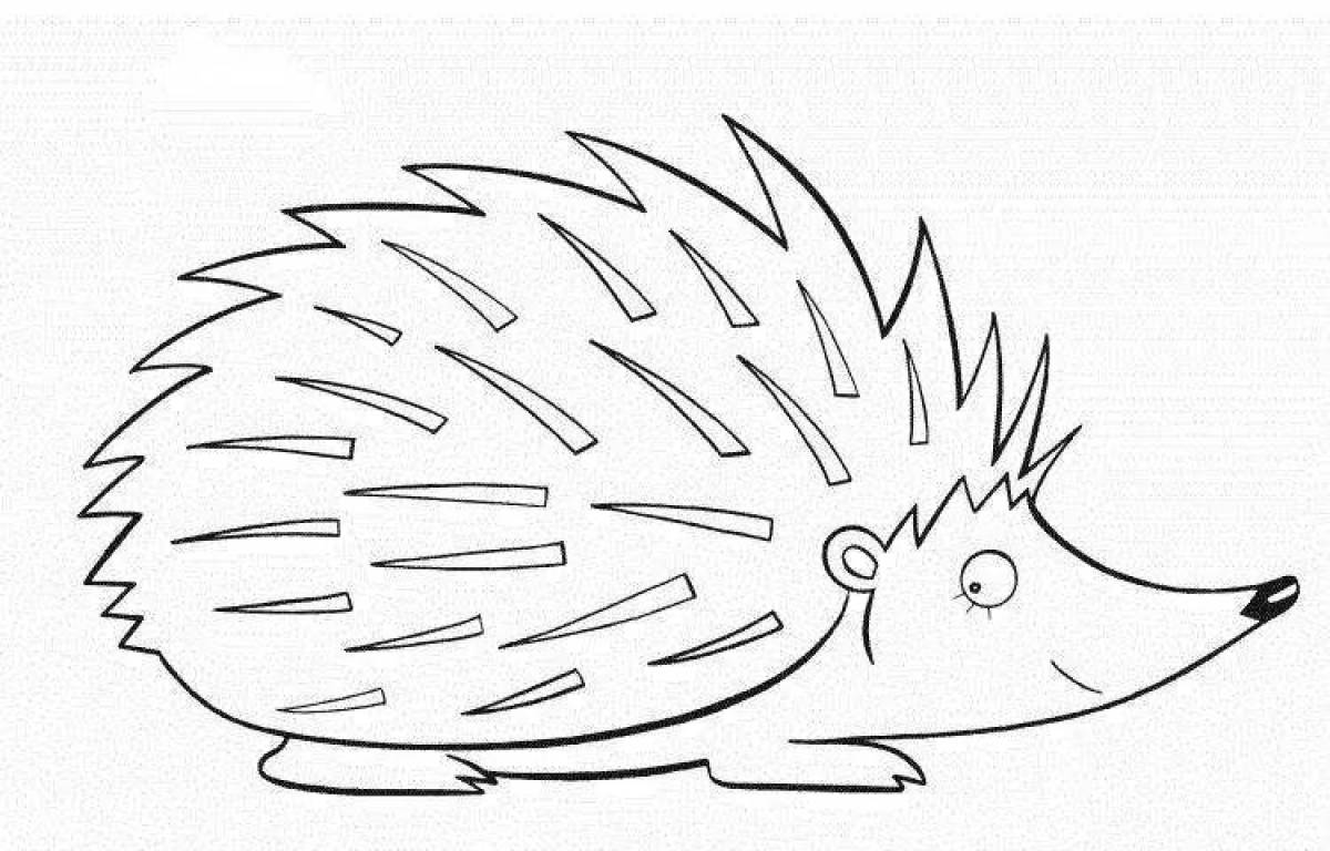 Coloring cute hedgehog