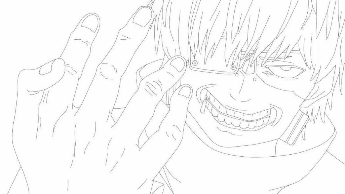 Coloring book funny tokyo ghoul