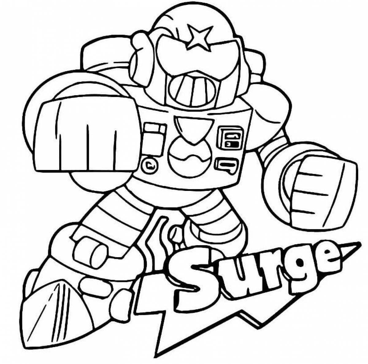 Buster brawl stars animated coloring page