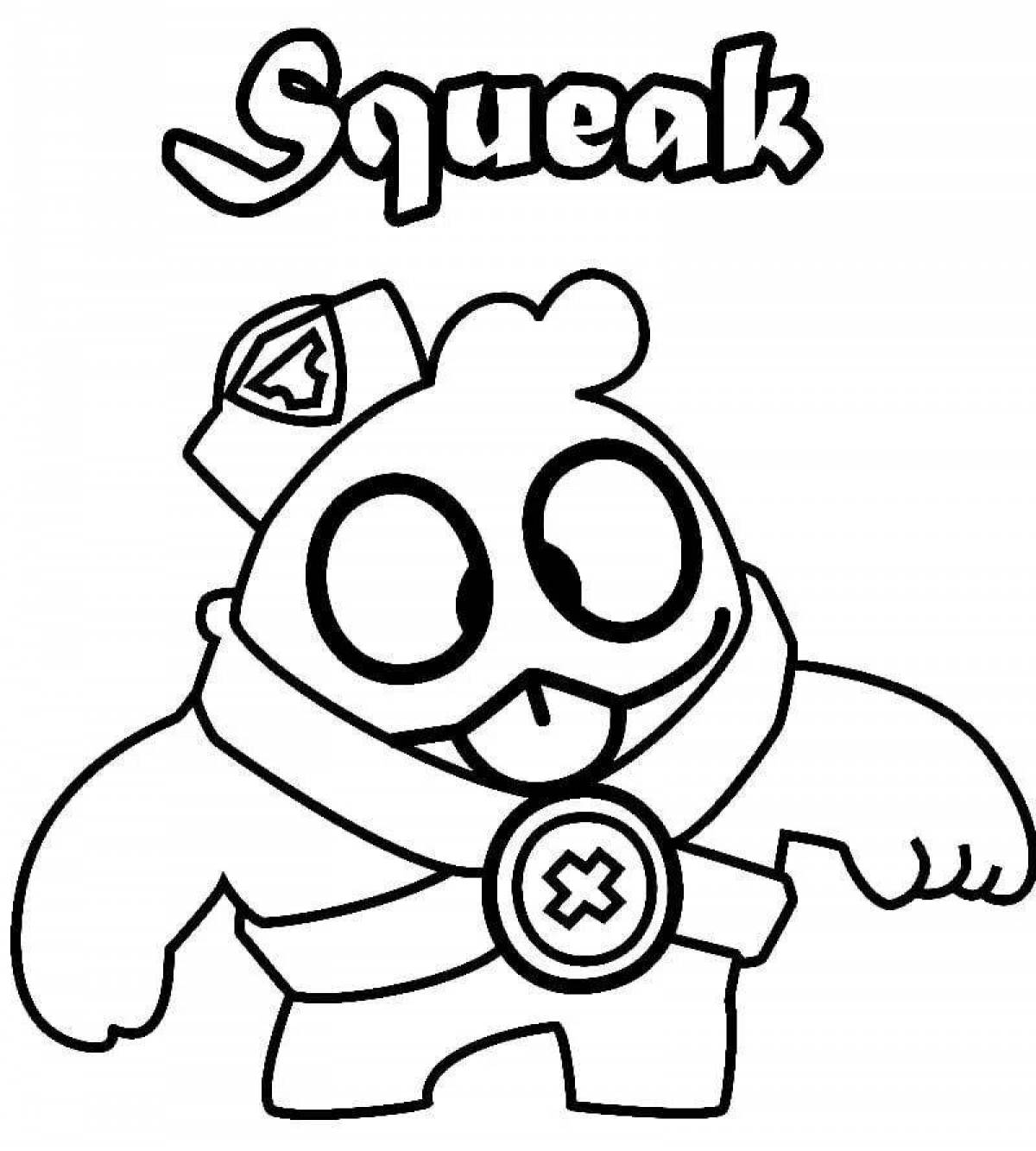 Incredible buster brawl stars coloring page