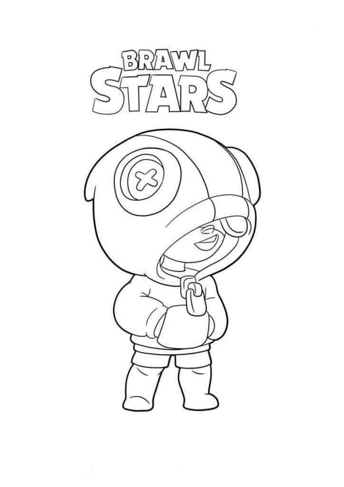 Coloring page amazing buster brawl stars