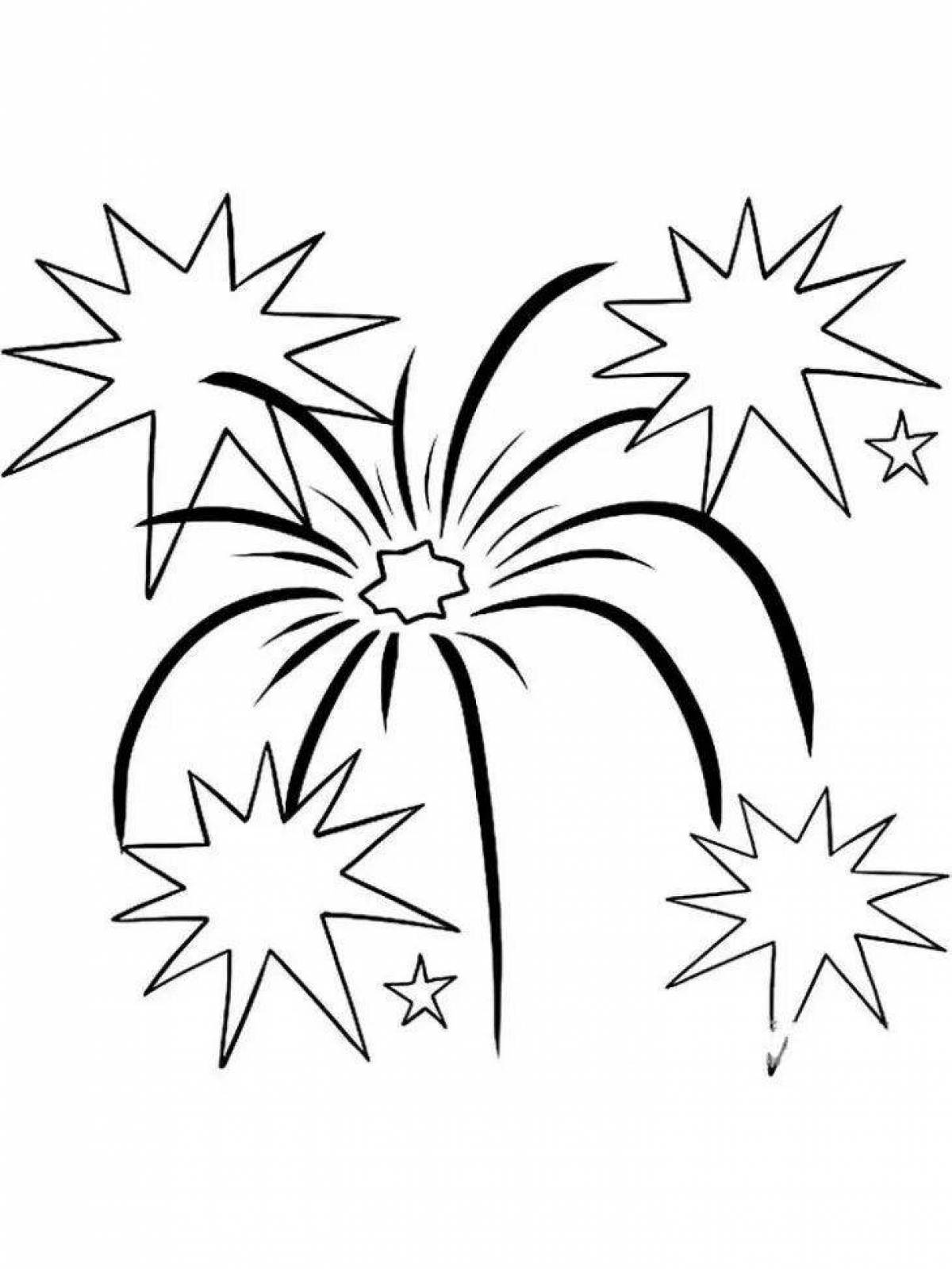 Children's fireworks coloring book for kids
