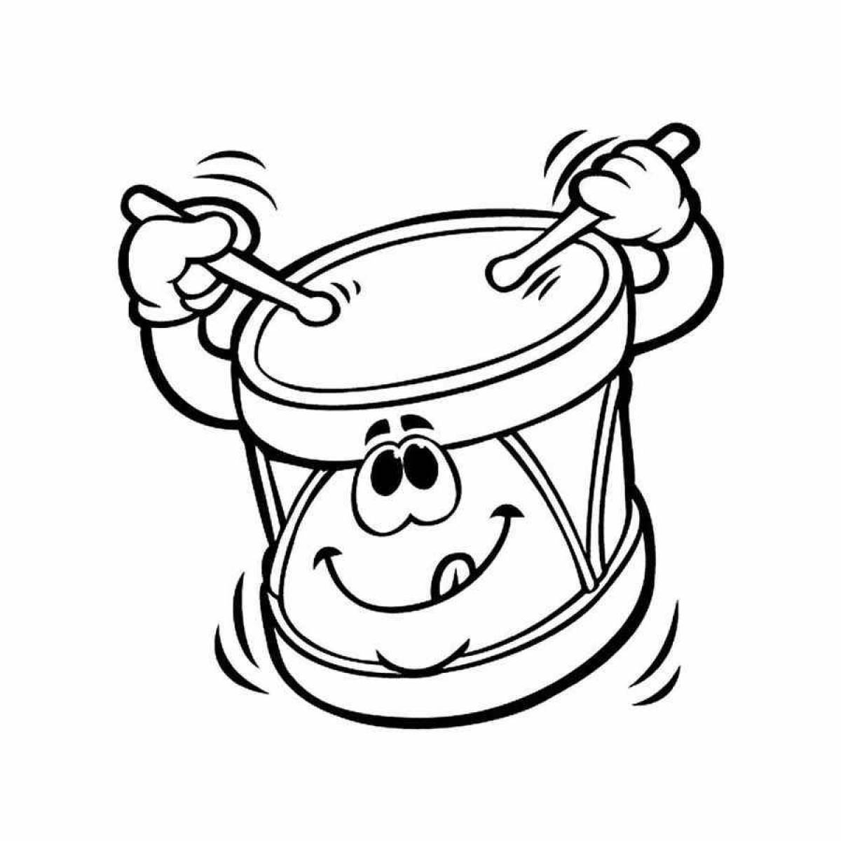 Coloring pages of drums for kids