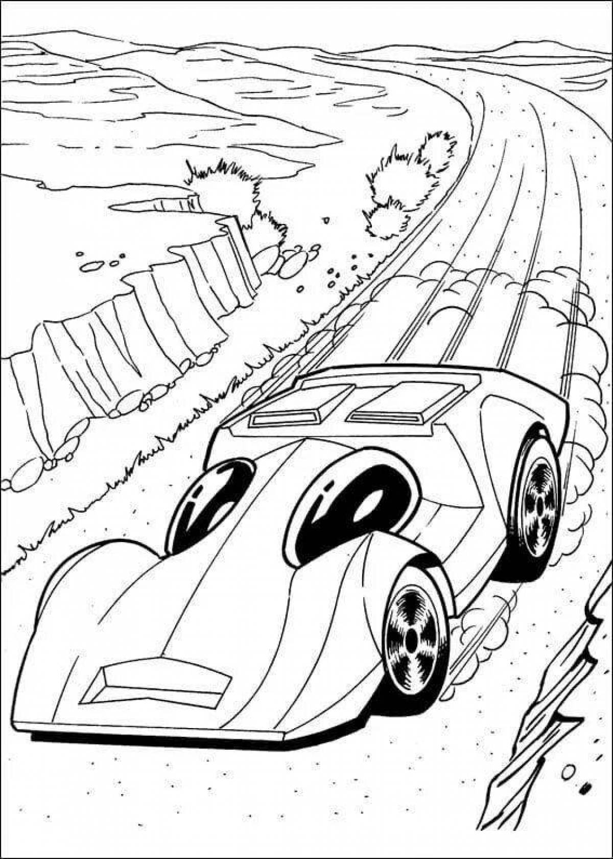 Bold racing coloring pages for boys