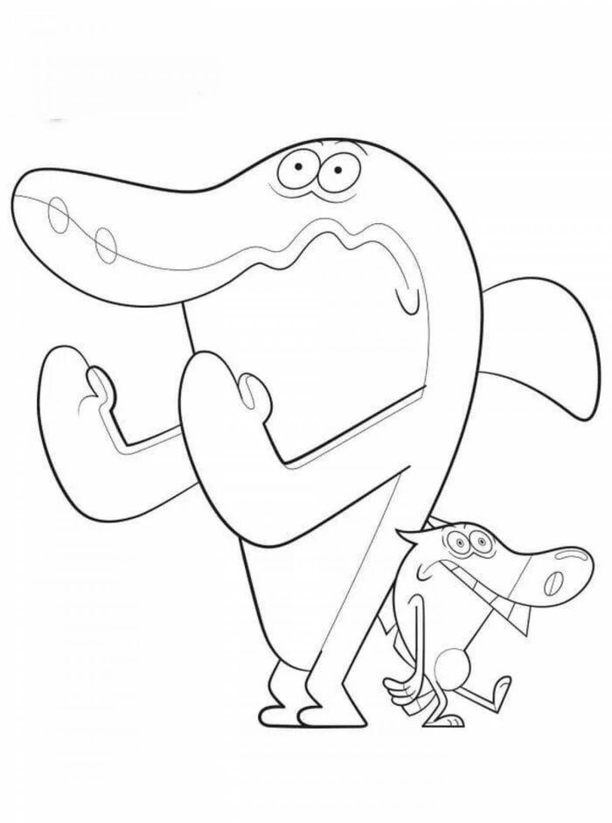Zig and Sharko's adorable coloring book