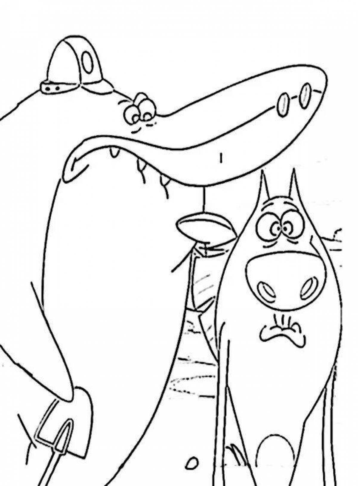 Exciting zig and sharko coloring book