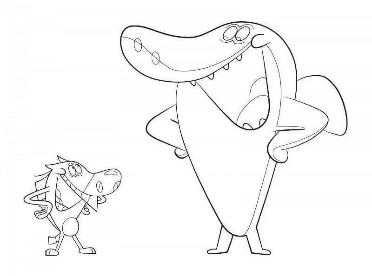 Radiant coloring zig and sharko