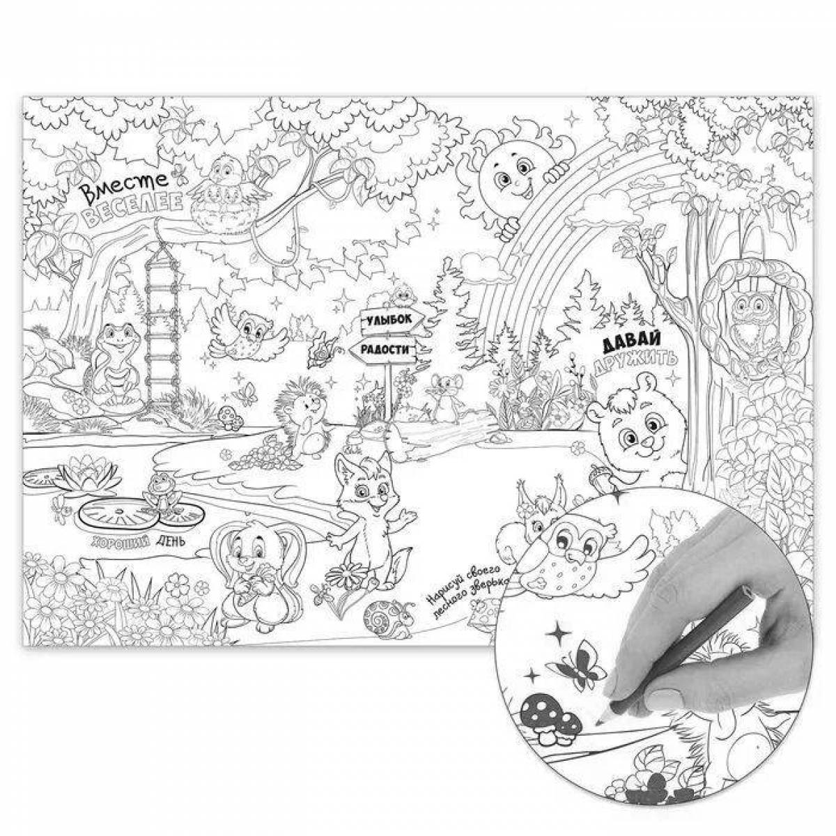 Children's coloring tablecloth
