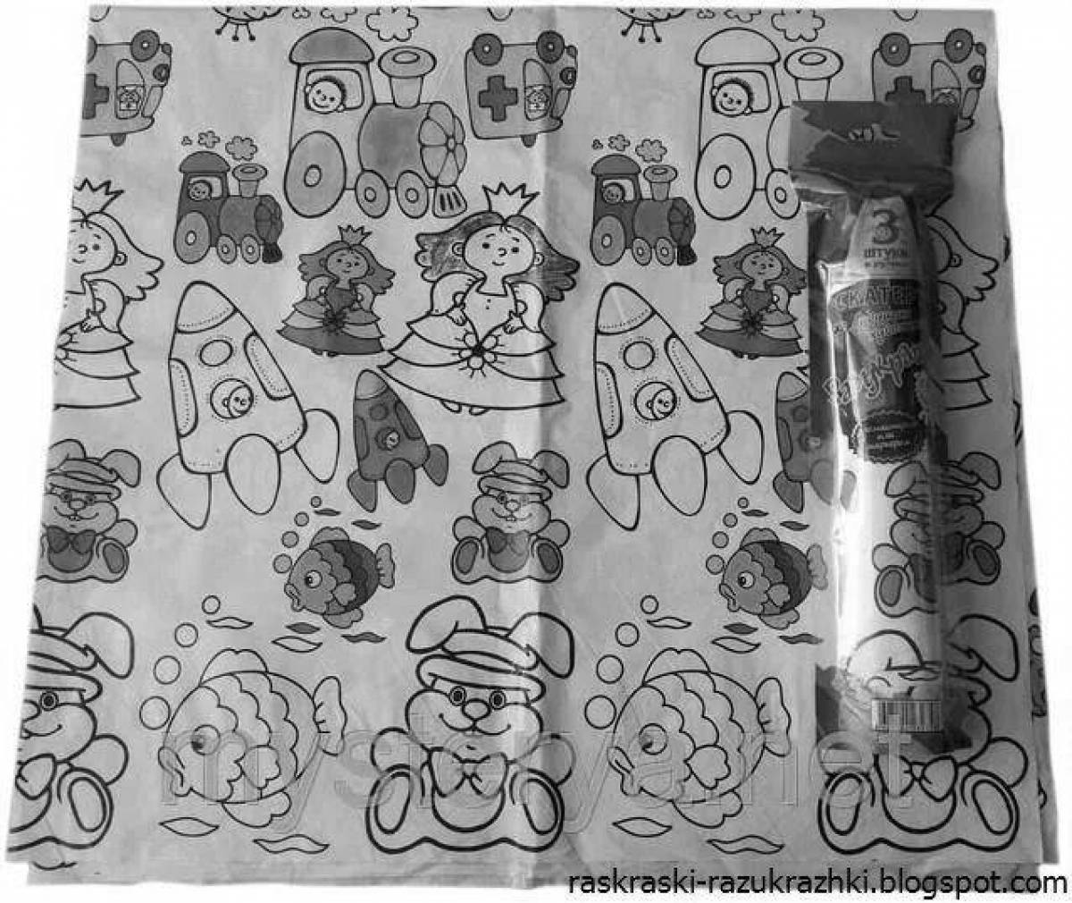Coloring book magic tablecloth for kids