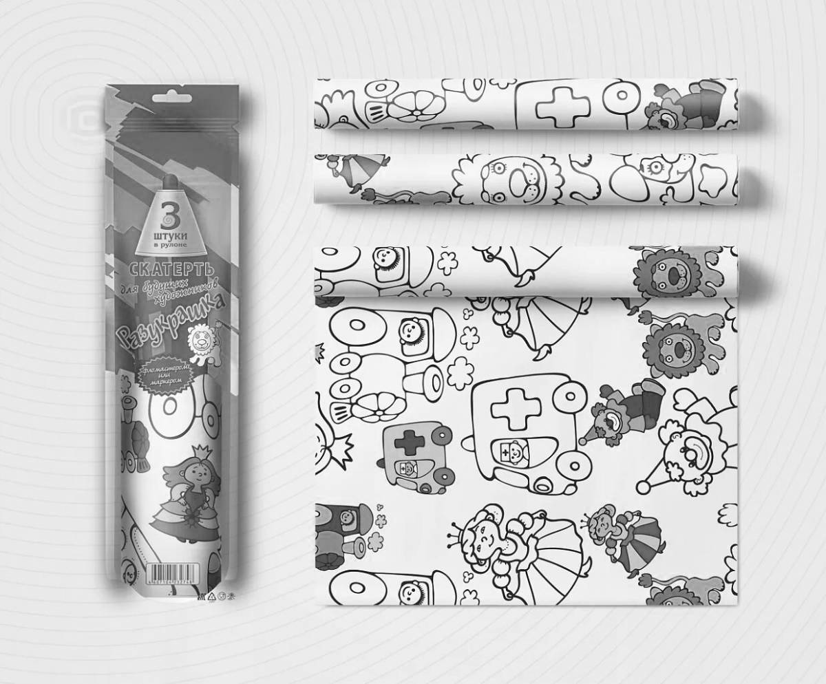 Coloring tablecloth for children