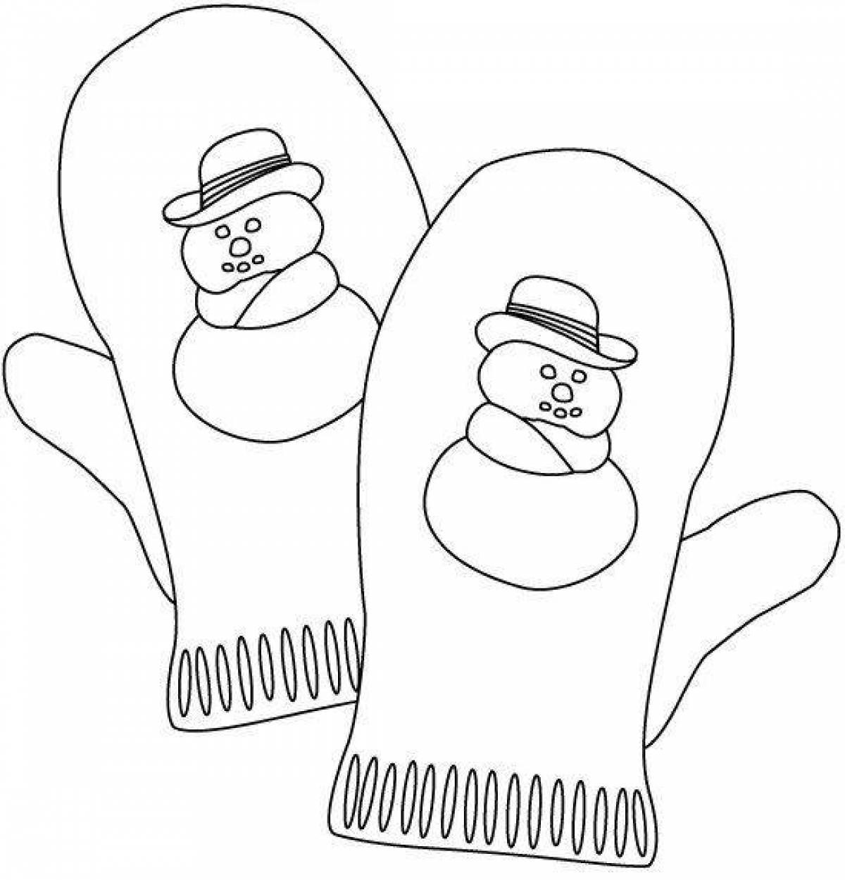 Sparkling mittens coloring book for kids