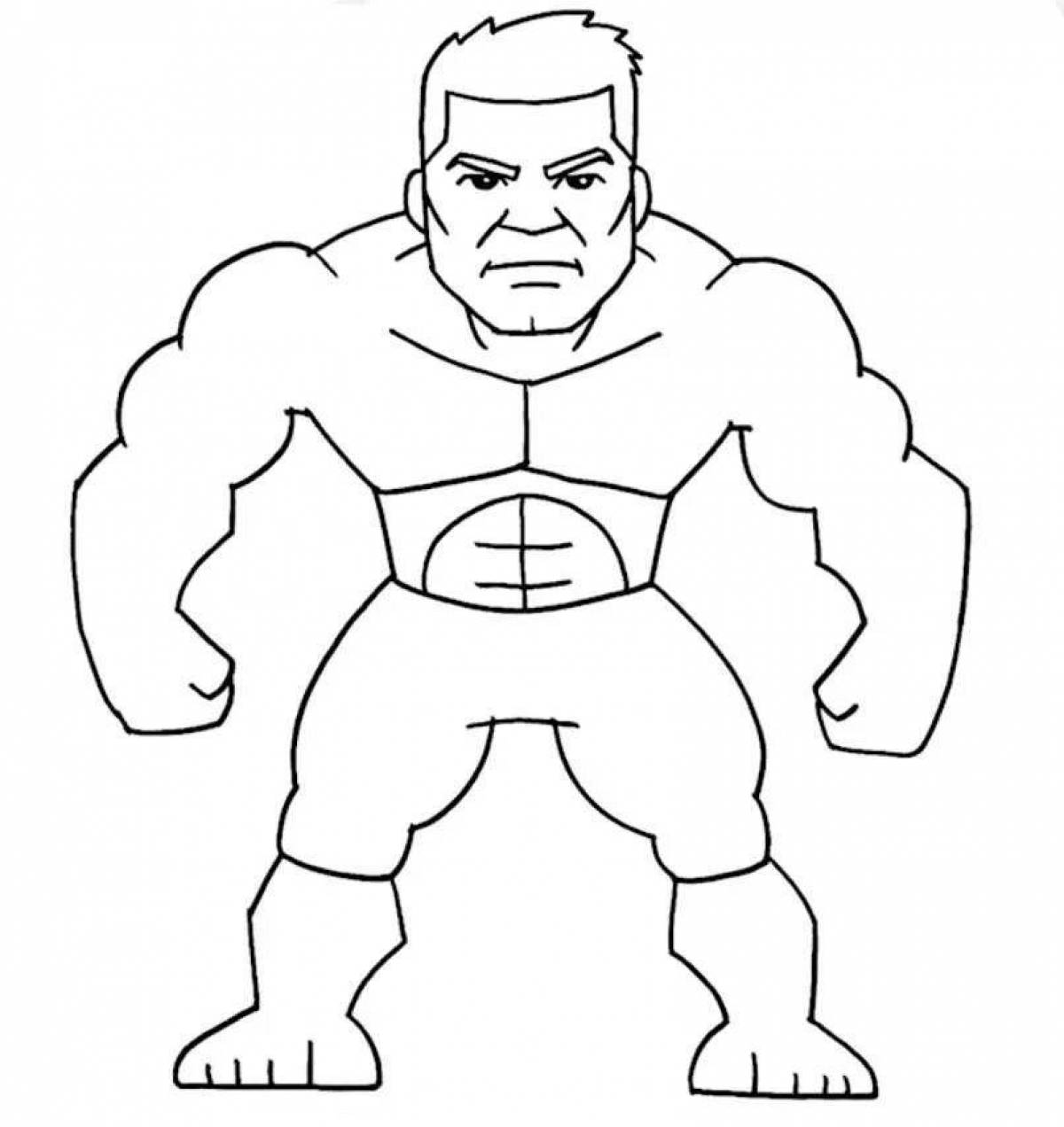 Hulk coloring book for kids 6-7 years old
