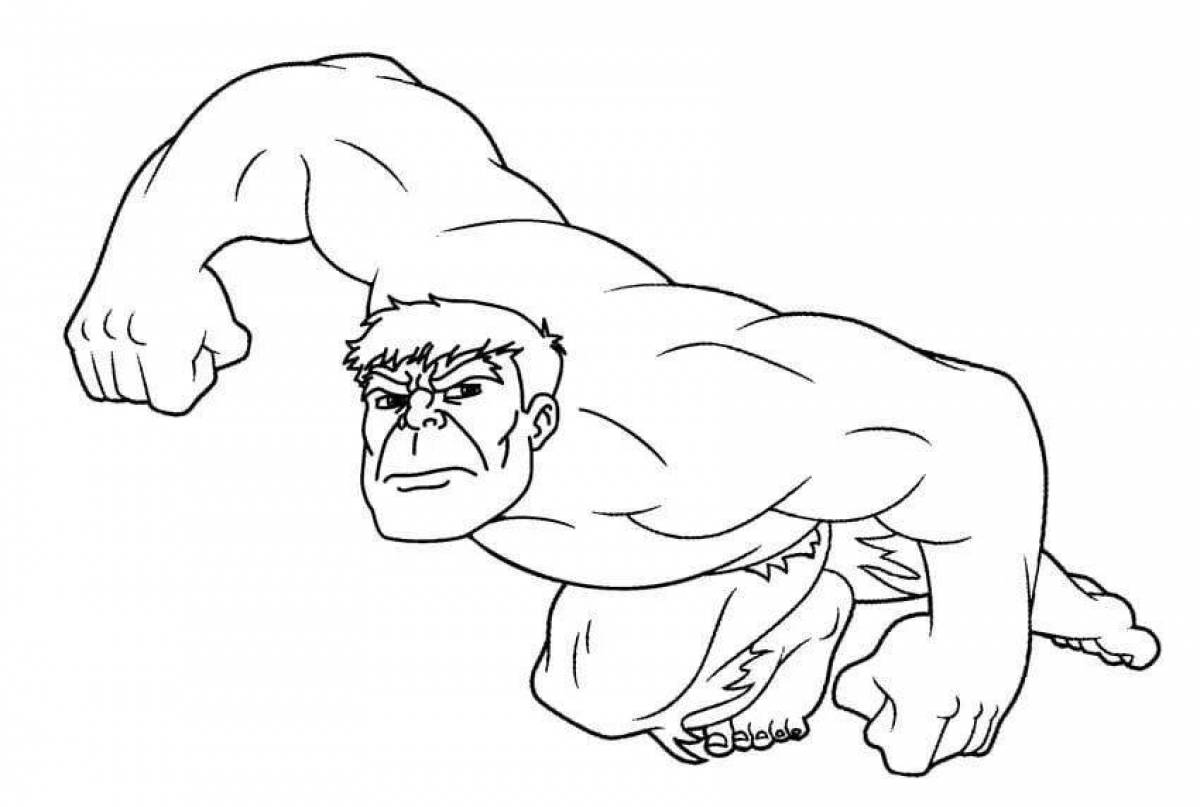 Cute hulk coloring book for kids 6-7 years old