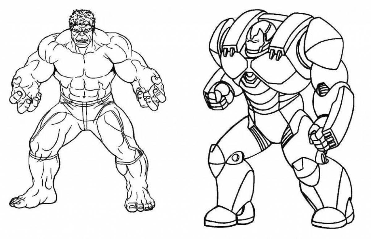 Sweet Hulk Coloring Page for 6-7 year olds