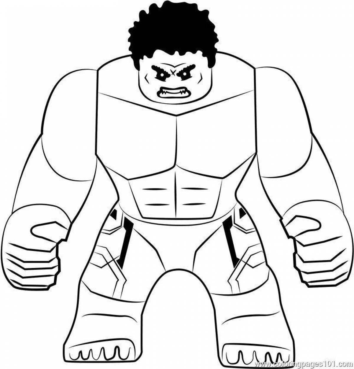 Cute hulk coloring book for kids 6-7 years old