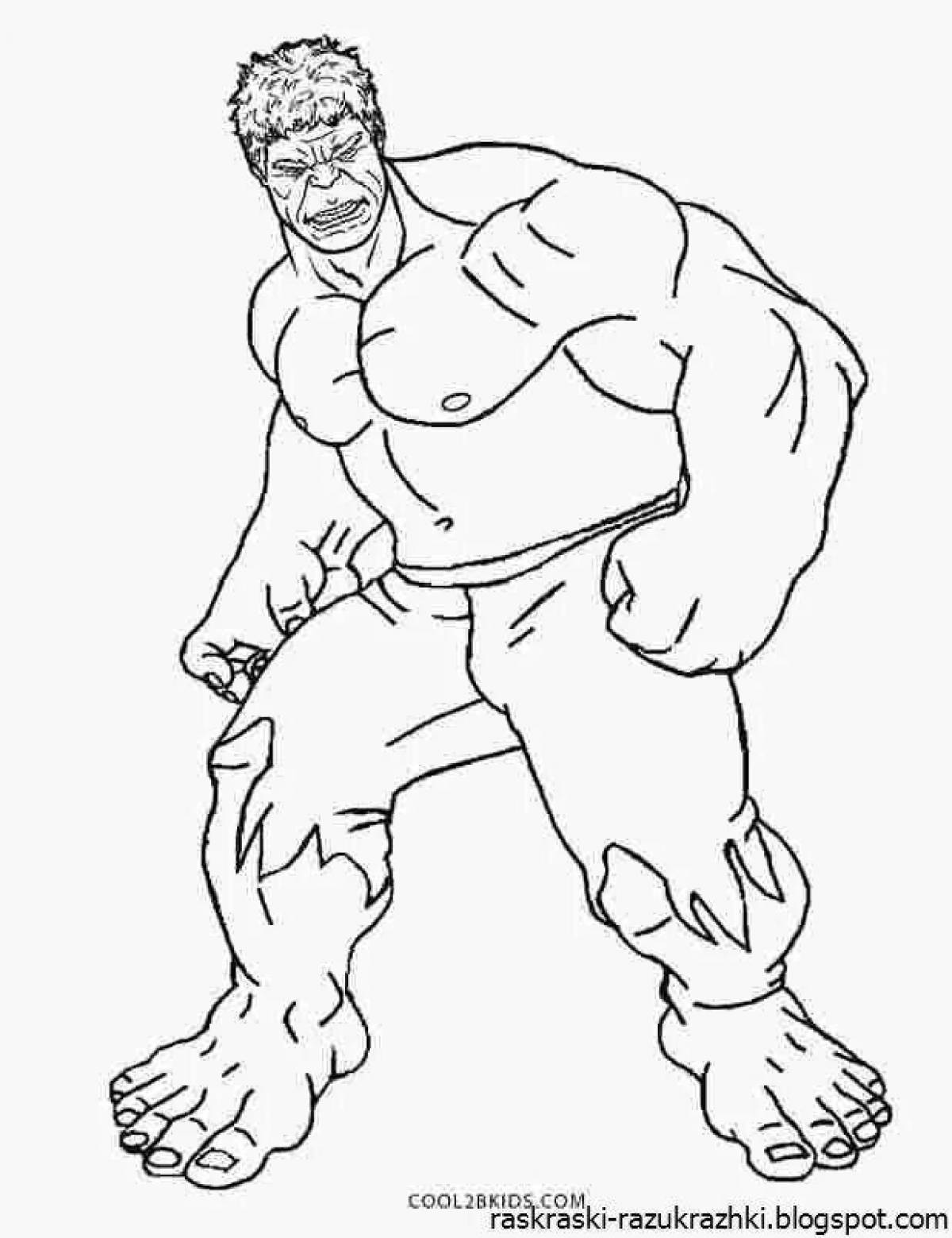 Adorable hulk coloring book for kids 6-7 years old