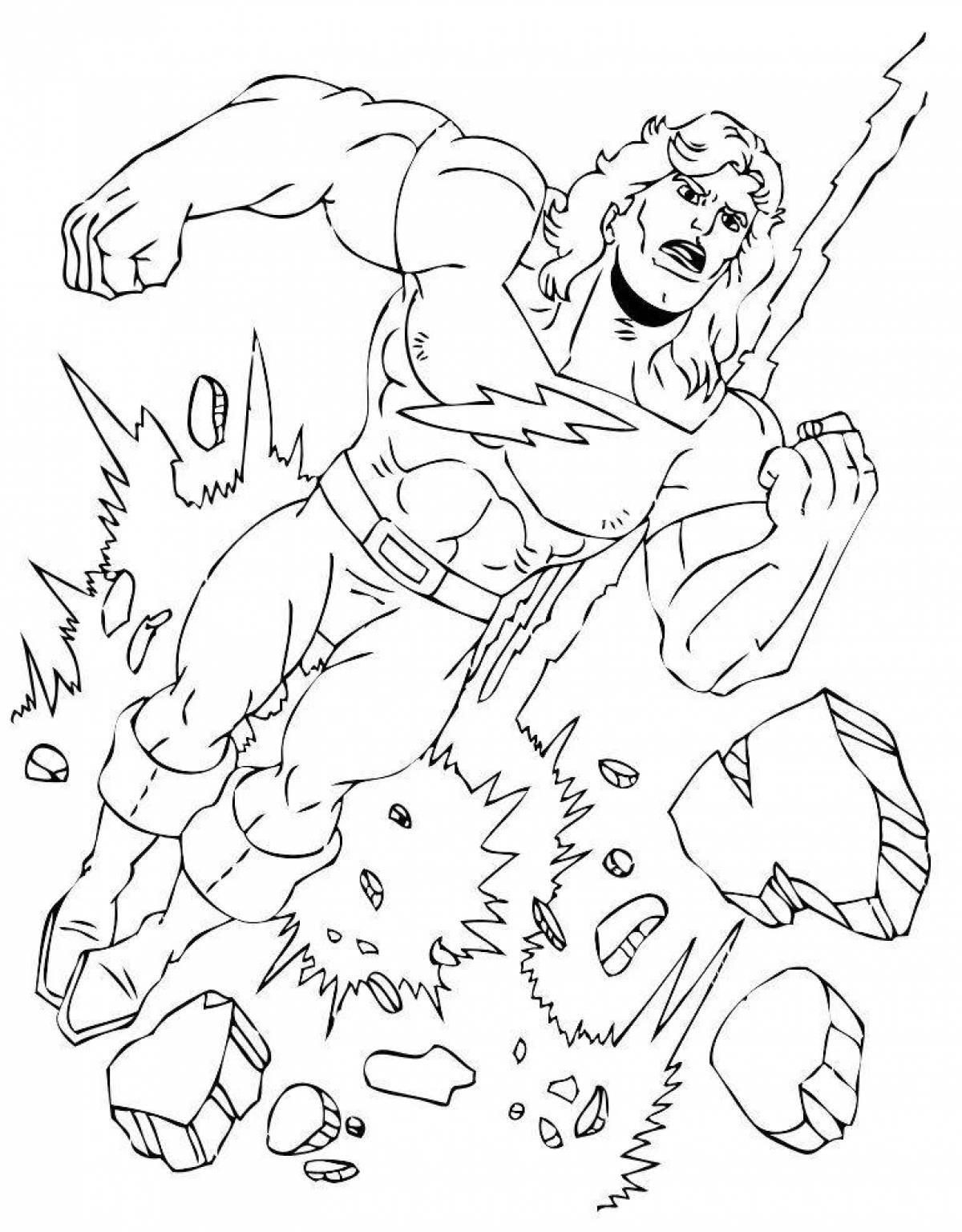 Irresistible Hulk coloring book for children 6-7 years old