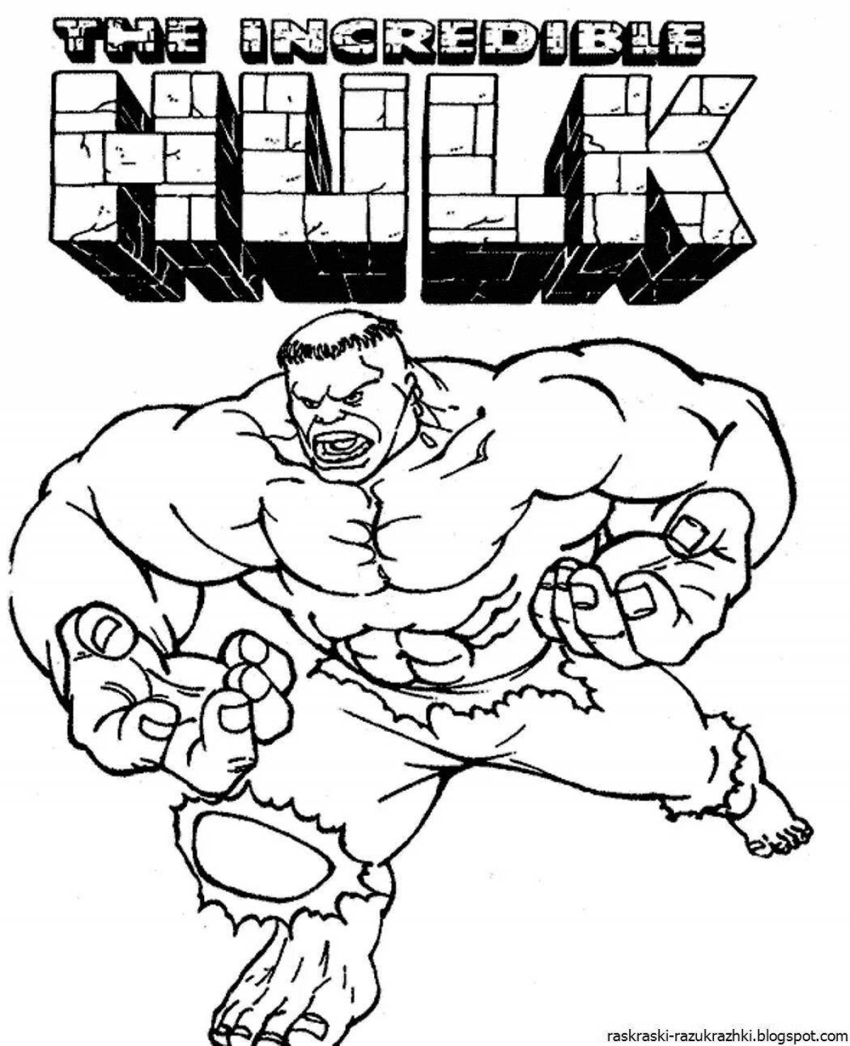 Living Hulk coloring book for children 6-7 years old