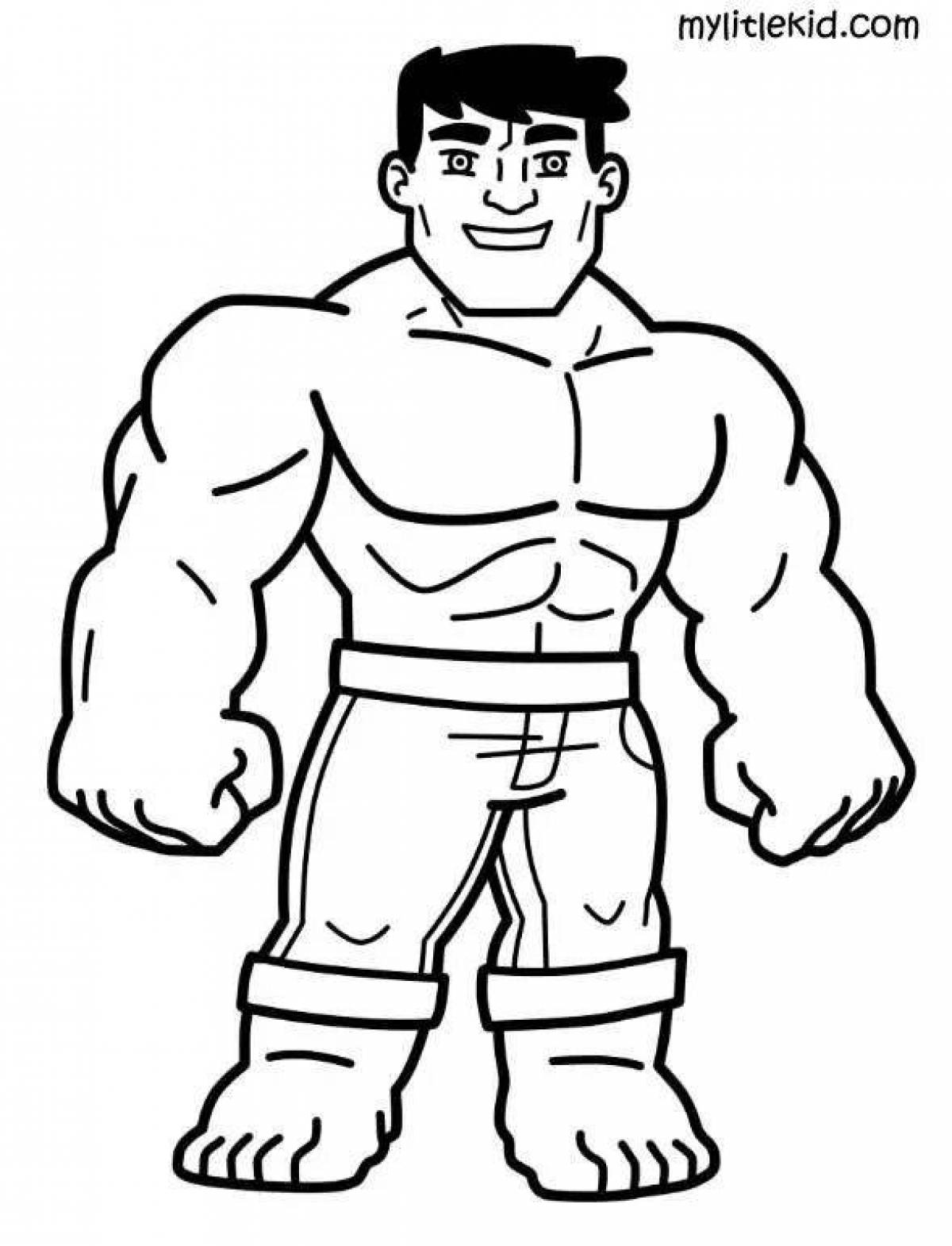 Hulk comic coloring book for 6-7 year olds