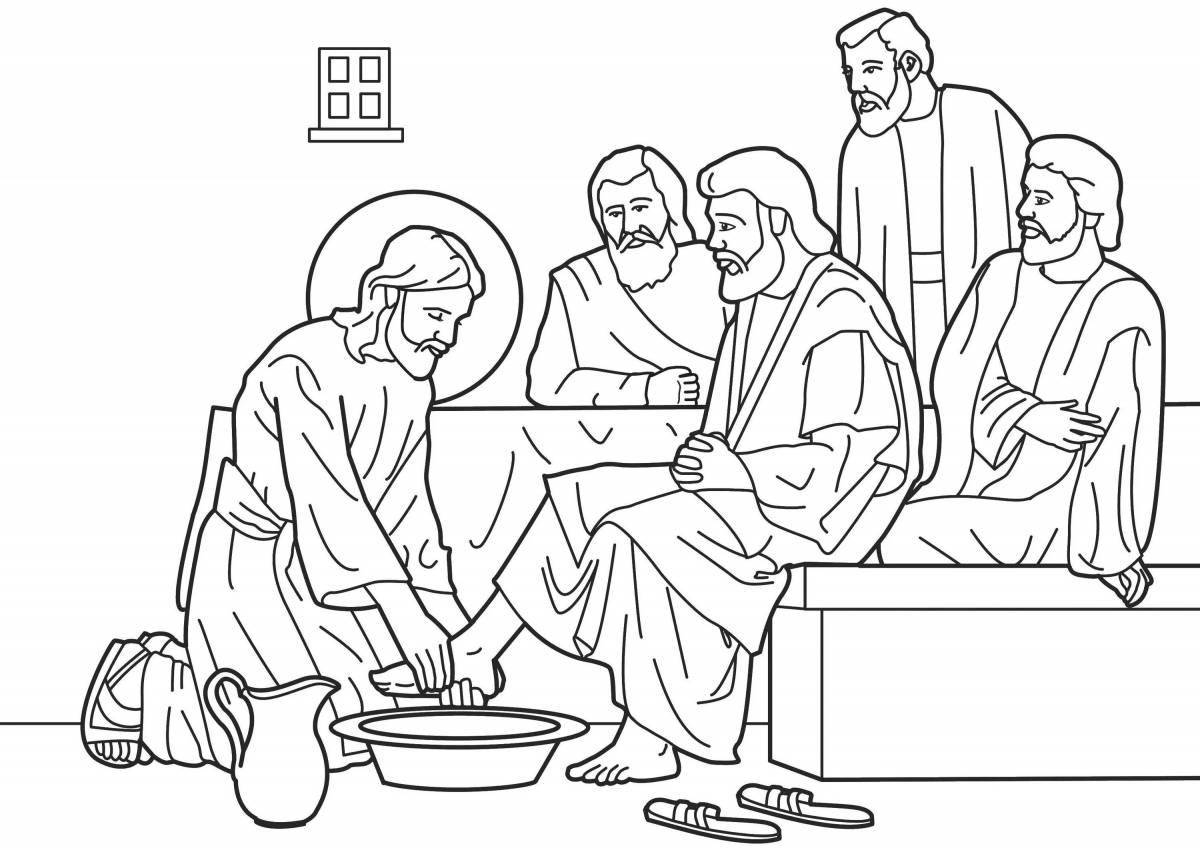 Illustrated Christian coloring book