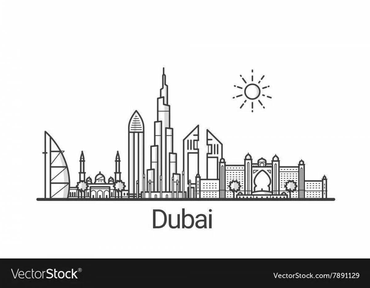Dubai shining coloring book