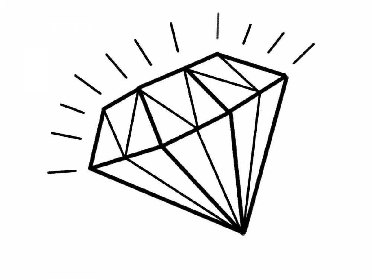 Shimmering diamond coloring