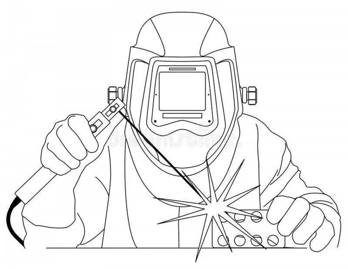 Dynamic welder coloring page
