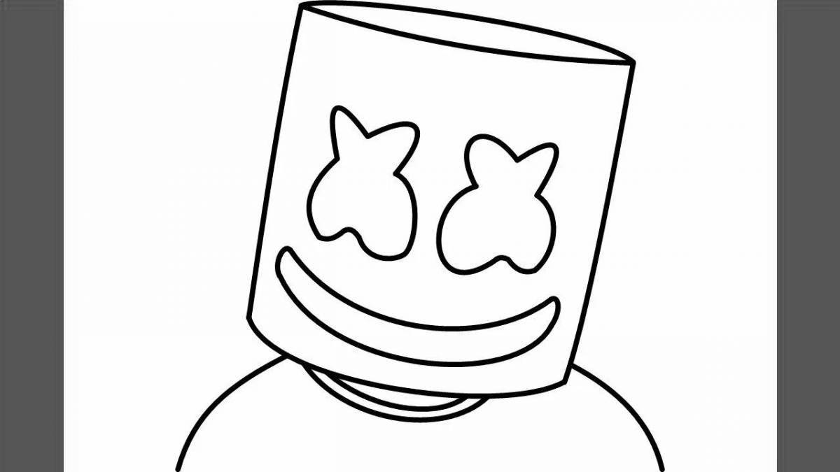 Bright marshmallow coloring page