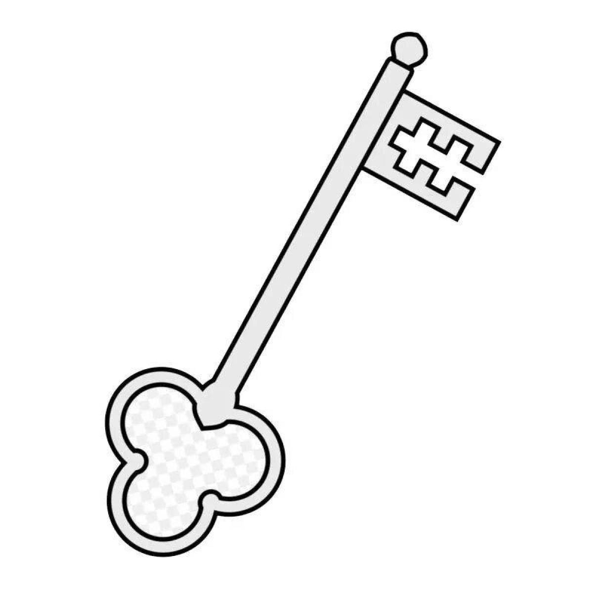 Bright Key Coloring Page