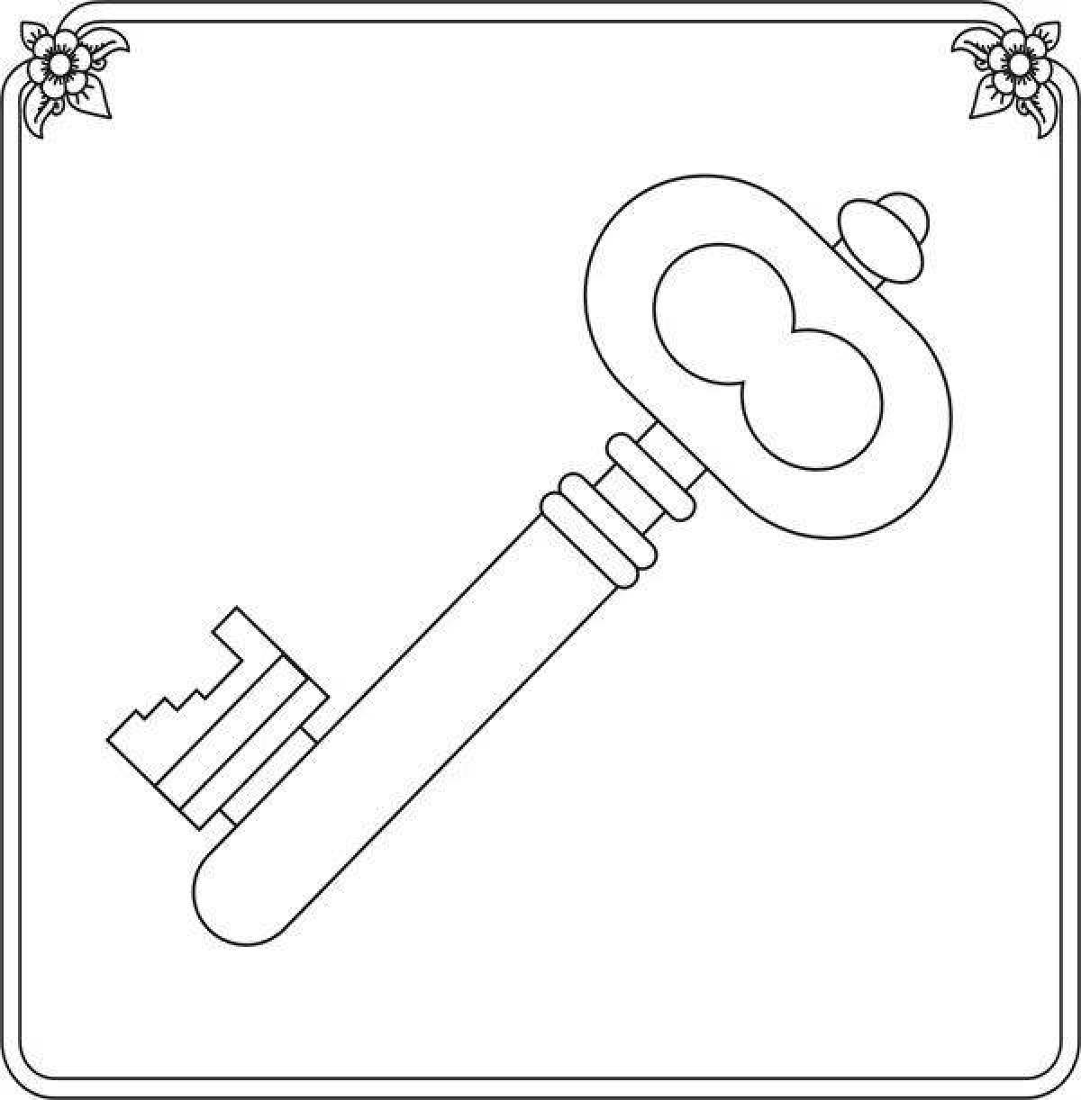 Complex keys coloring page