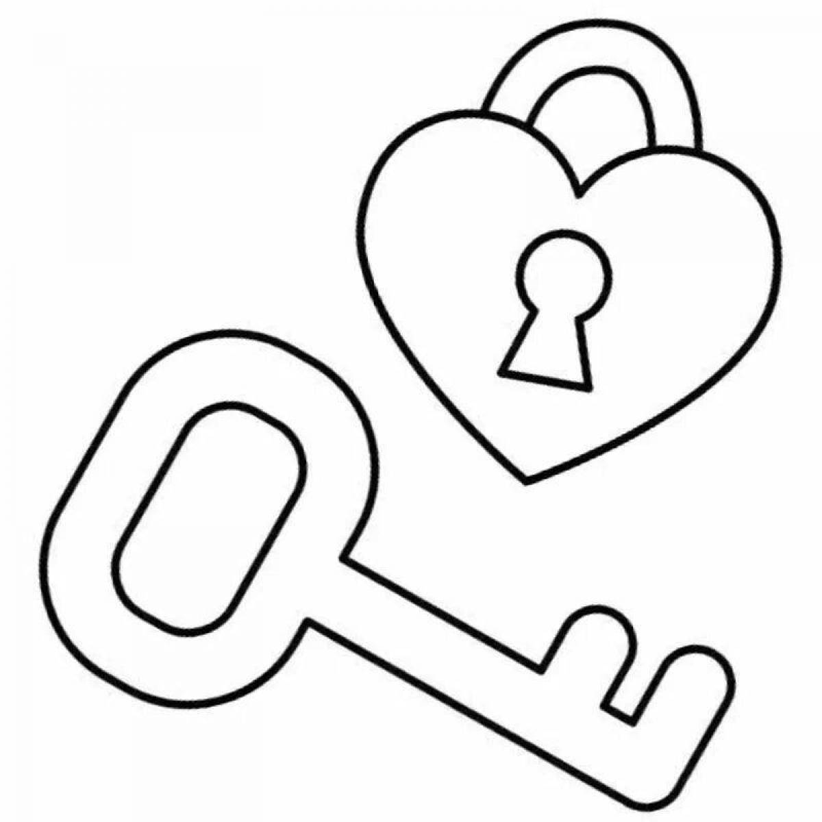 Complex key coloring page
